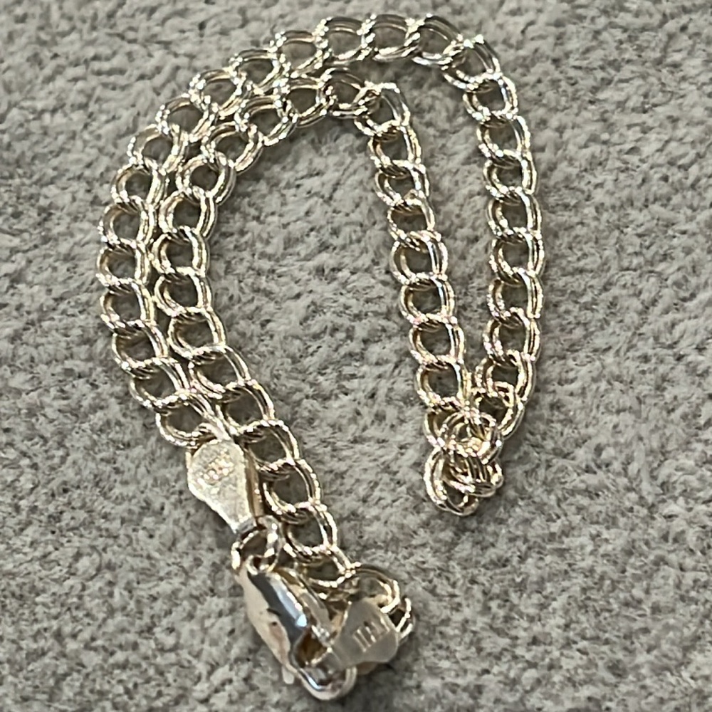 Sterling Silver Double Ring Bracelet - image 4